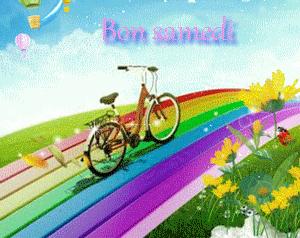 Gif animé Bon samedi vélo